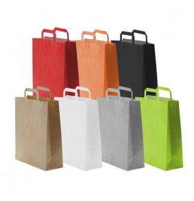 Bolsas de papel asa plana - Base estándar